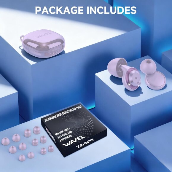 Brand New – Noise Cancelling Ear Plugs with 7 Pairs of Tips and Magnetic Carry C - Picture 2 of 7